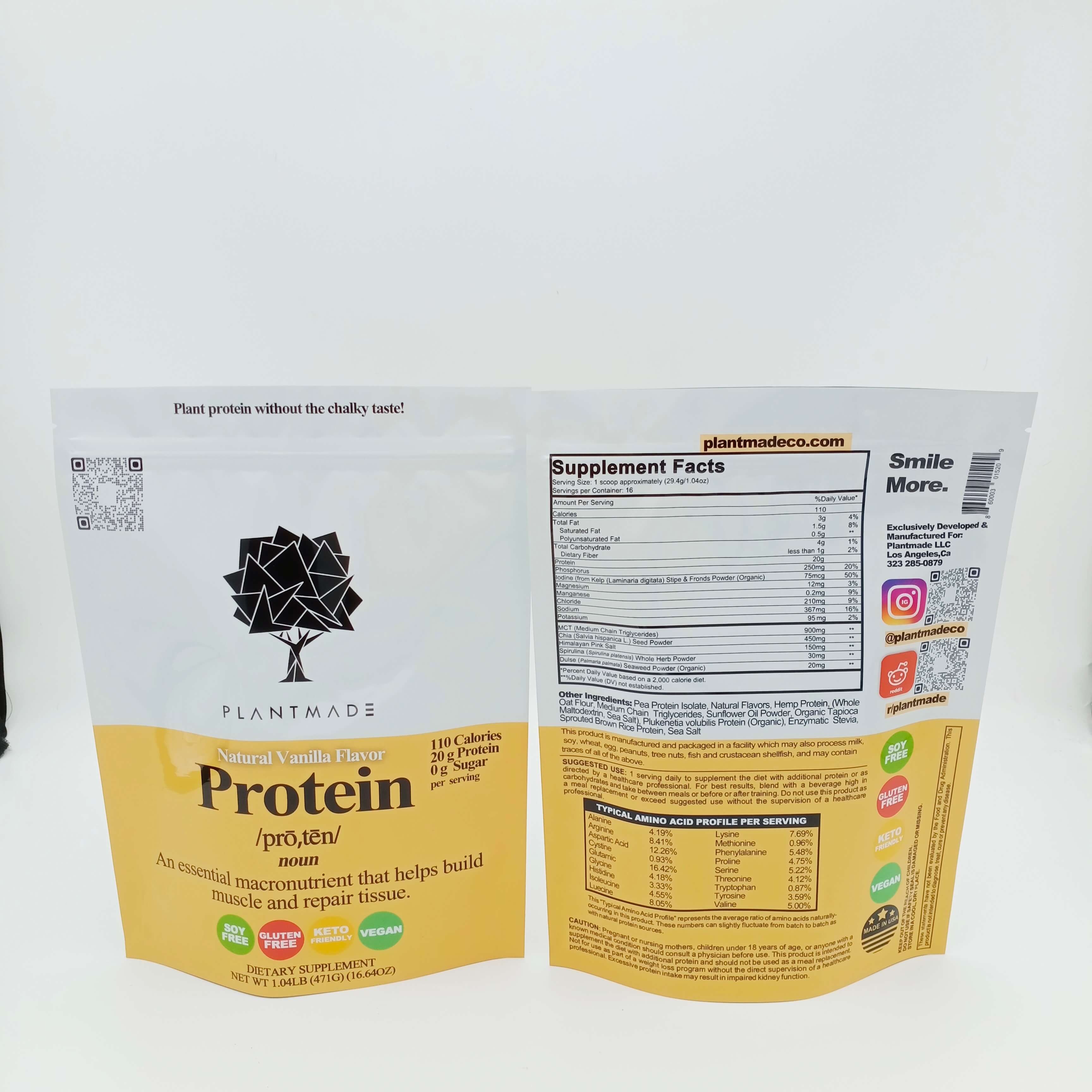 stand up pouch for why protein